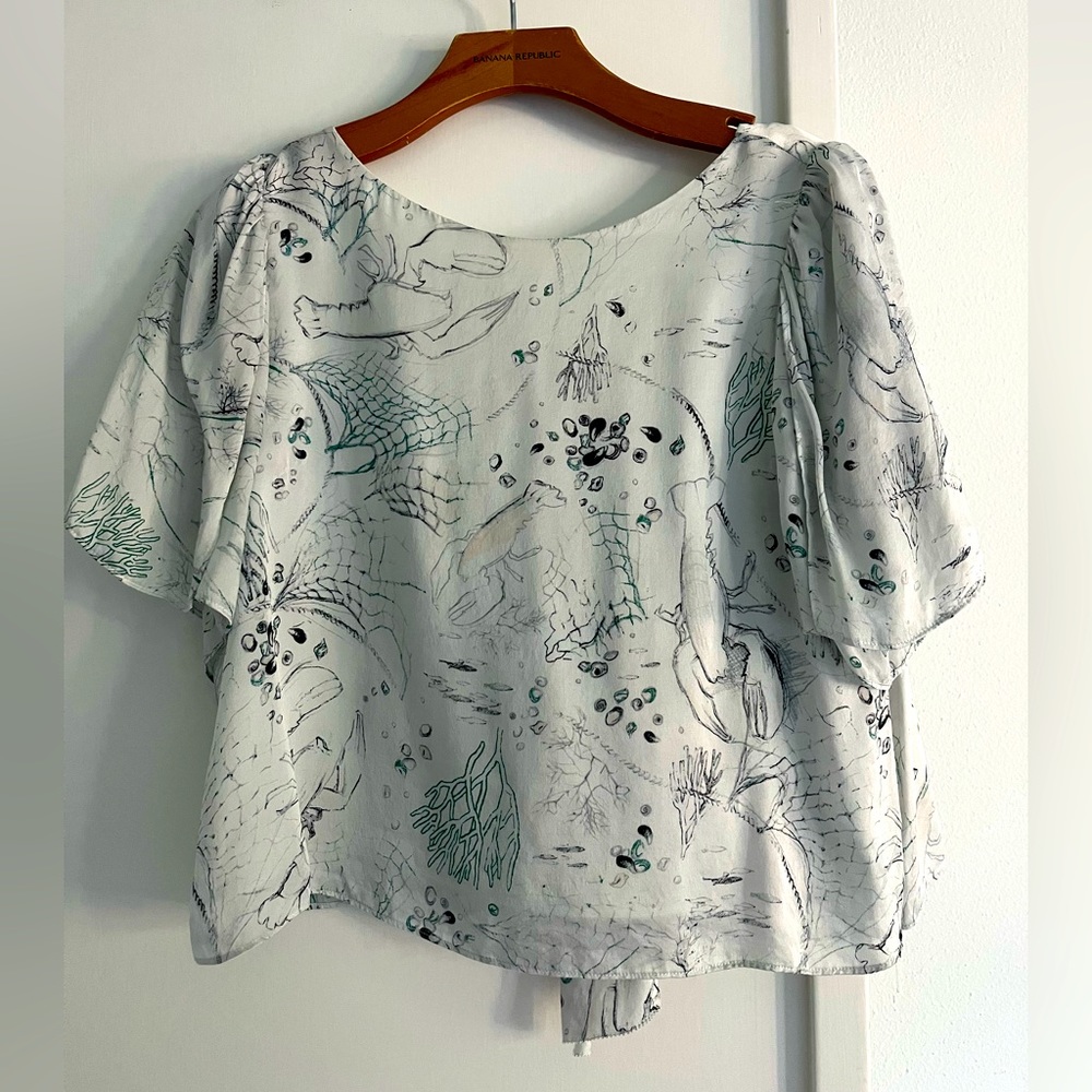 Club Monaco silk top